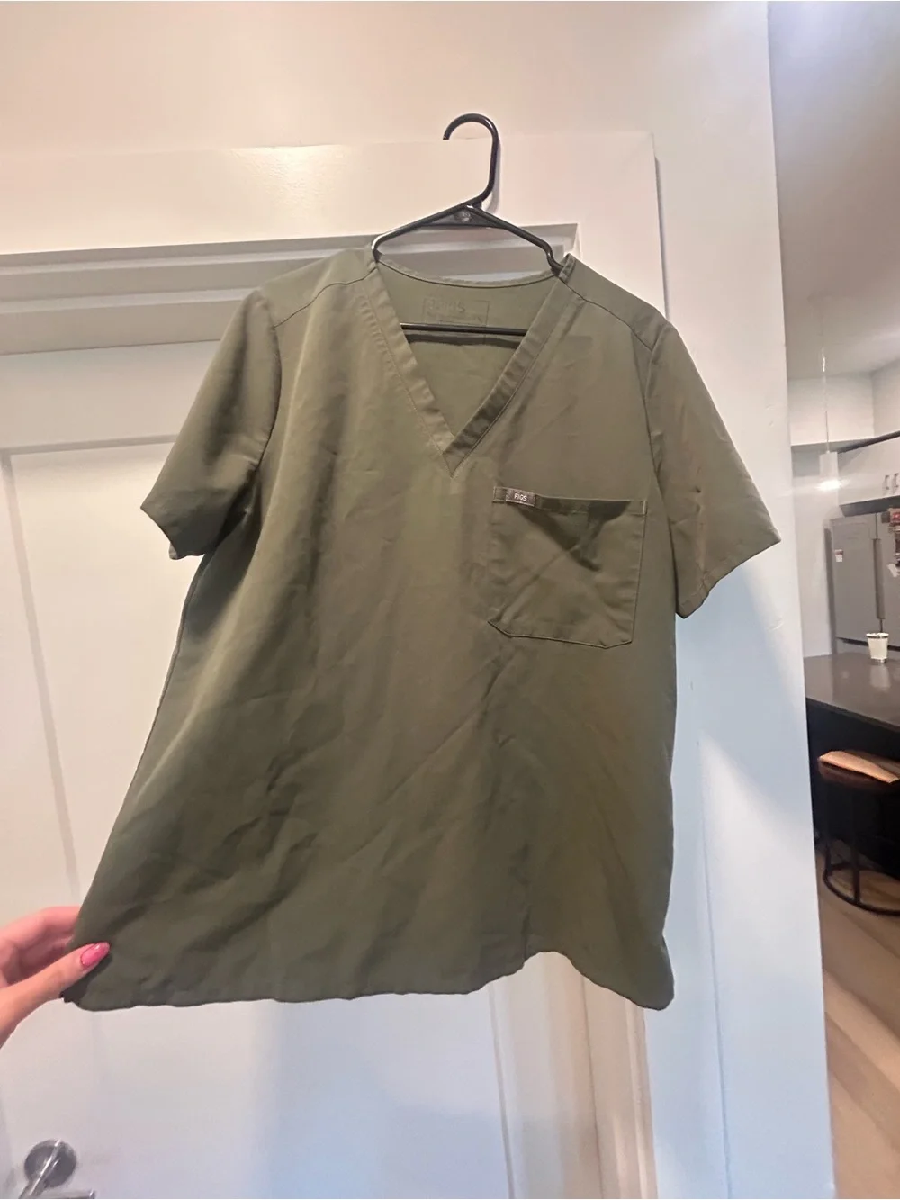 Olive Green Figs Catarina Scrub Top - Picture 2 of 3